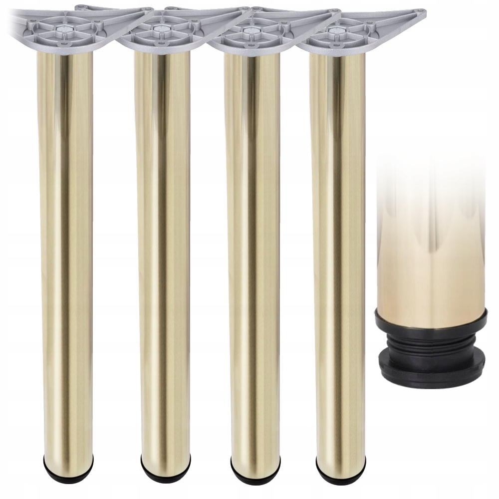 Nohy Nábytková Noha Zlatá 710 MM Fi60 71CM (4KS) Zlatá Sada Hlavic Gold