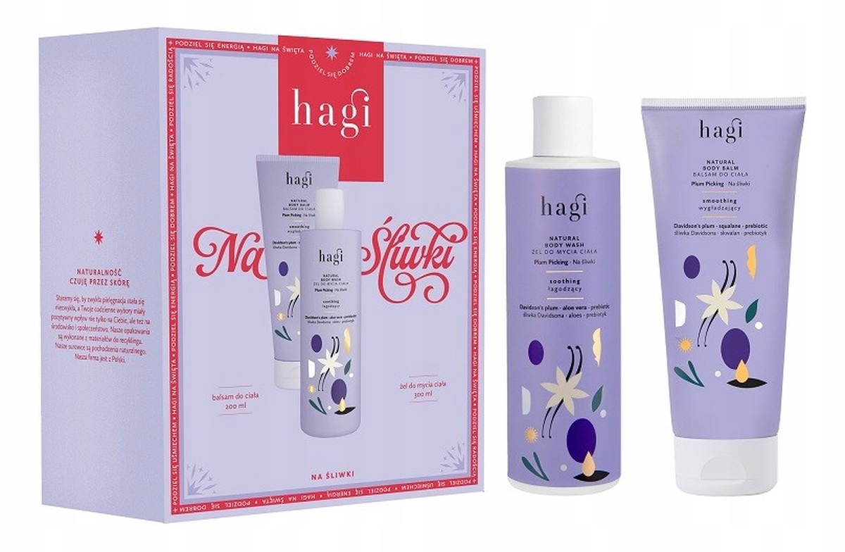 Hagi Na švestky Sada tělových mlék 200 Ml gel na mytí těla 300 ml