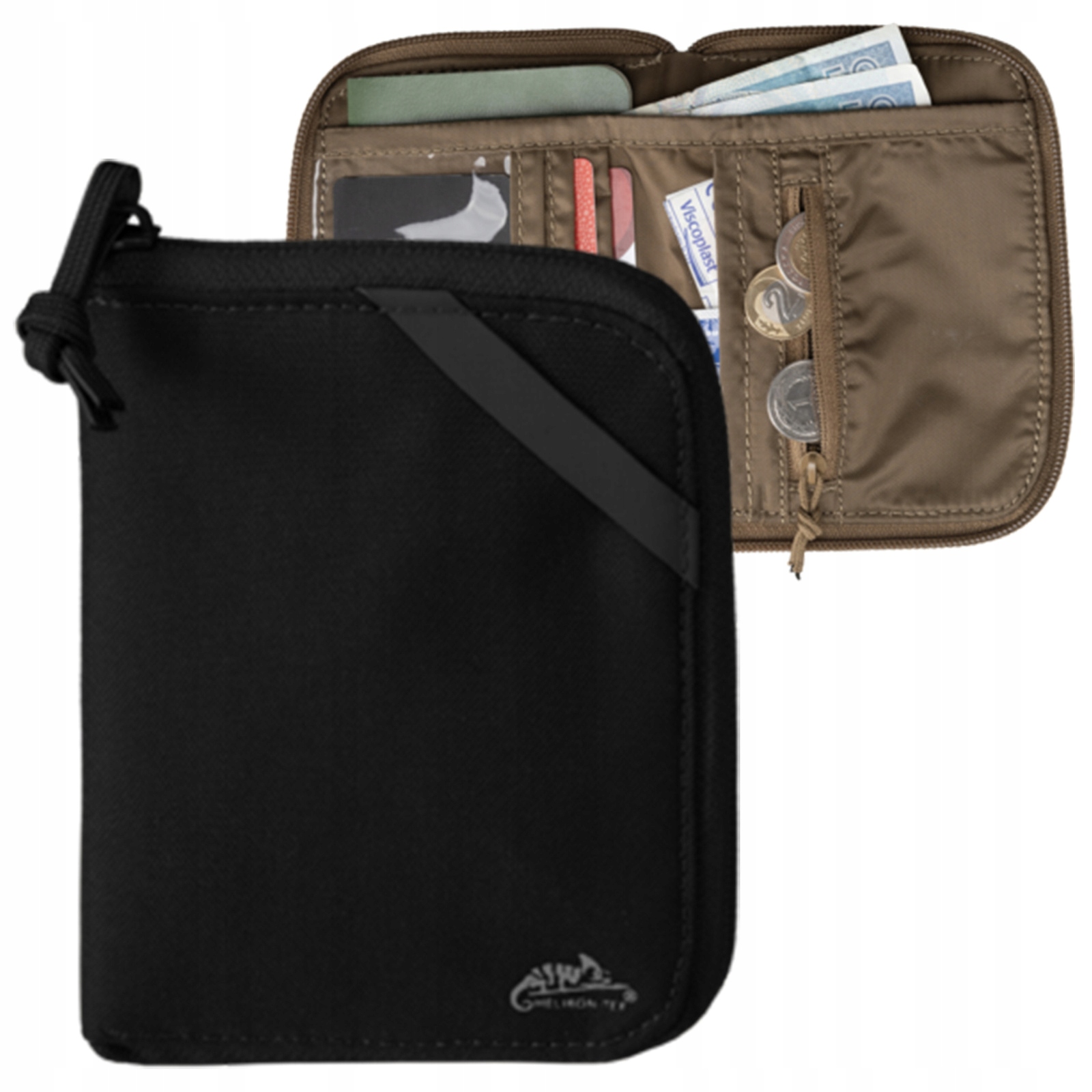 Portfel Taktyczny Męski Edc Large Cordura Helikon Rzep Czarny