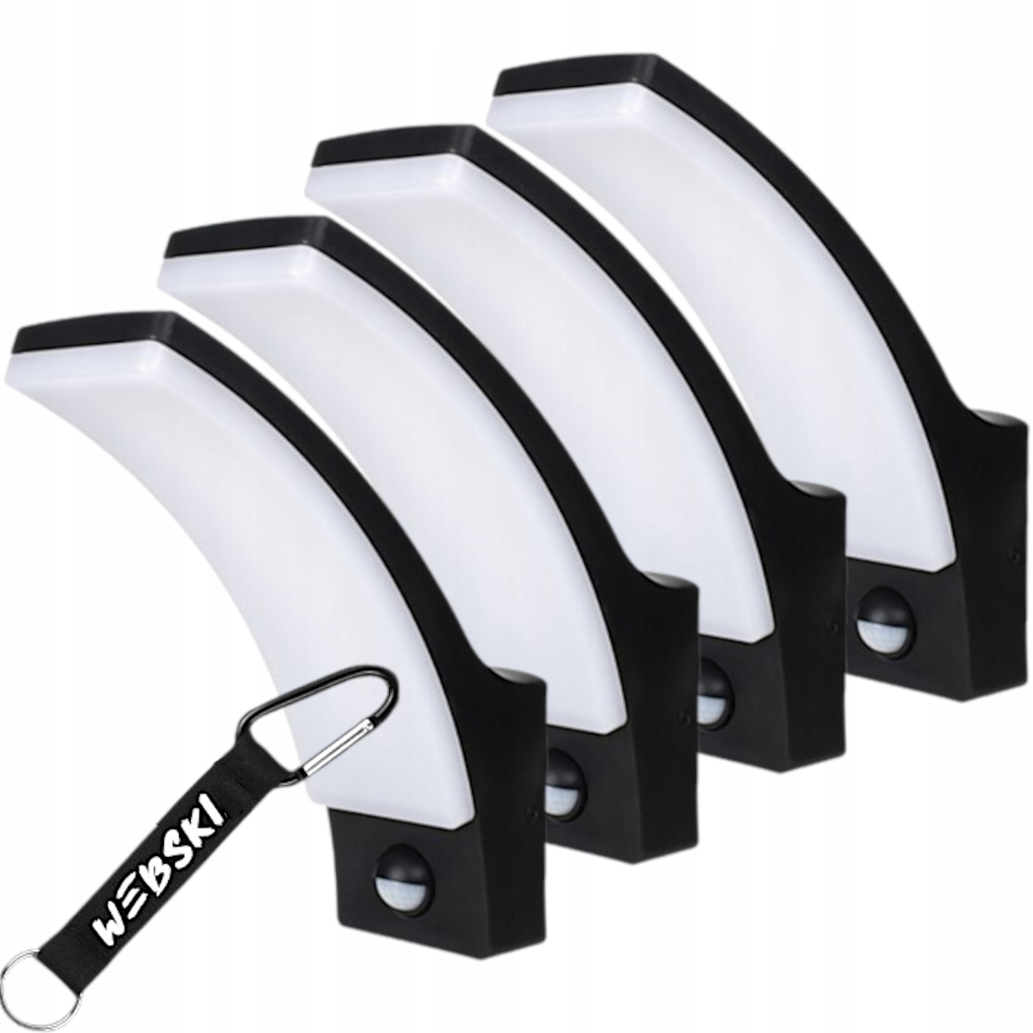 4x nástěnné svítidlo Fasádní Led 12W IP65 Snímač pohybu soumraku