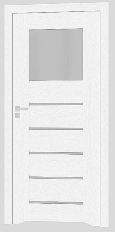 Dre skrzydło Premium 1 biały struktura 80 cm, Wc, bezprzylgowe, ościeżnica