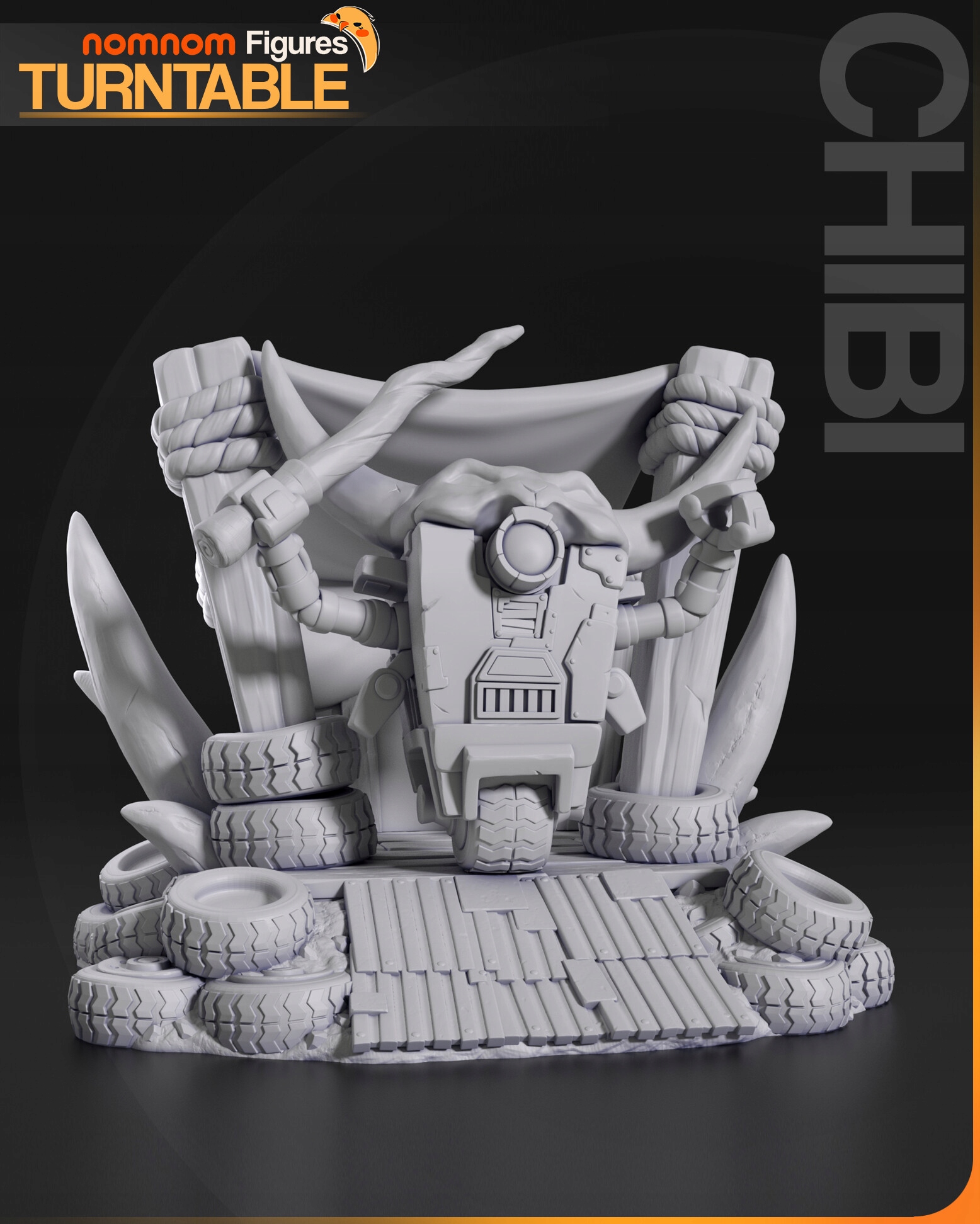 Figurka Chibi Claptrap Borderlands NomNom Figures 3D tisk