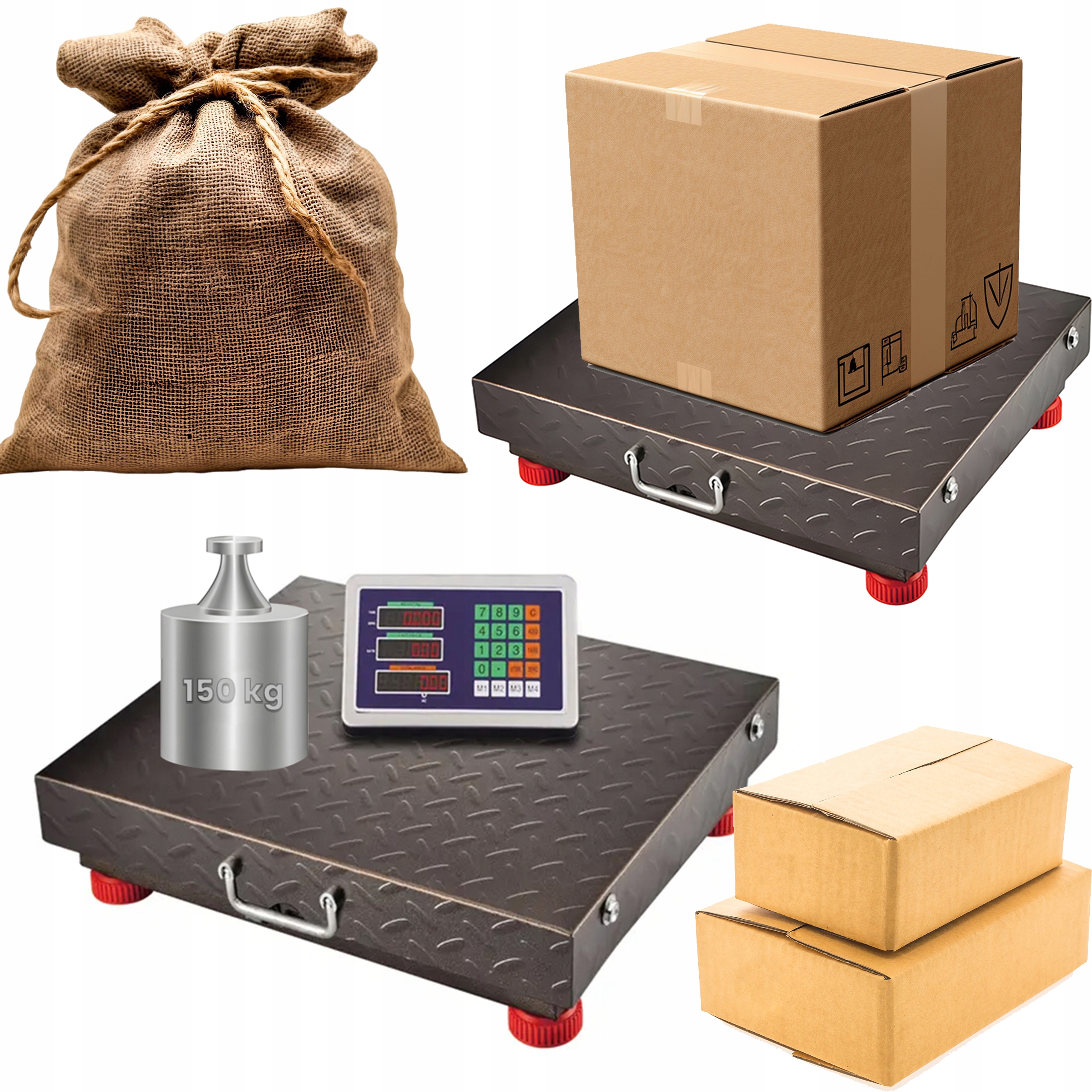 Průmyslová Váha s kovovou platformou do 150 kg bezdrátová, přesná, 20 g