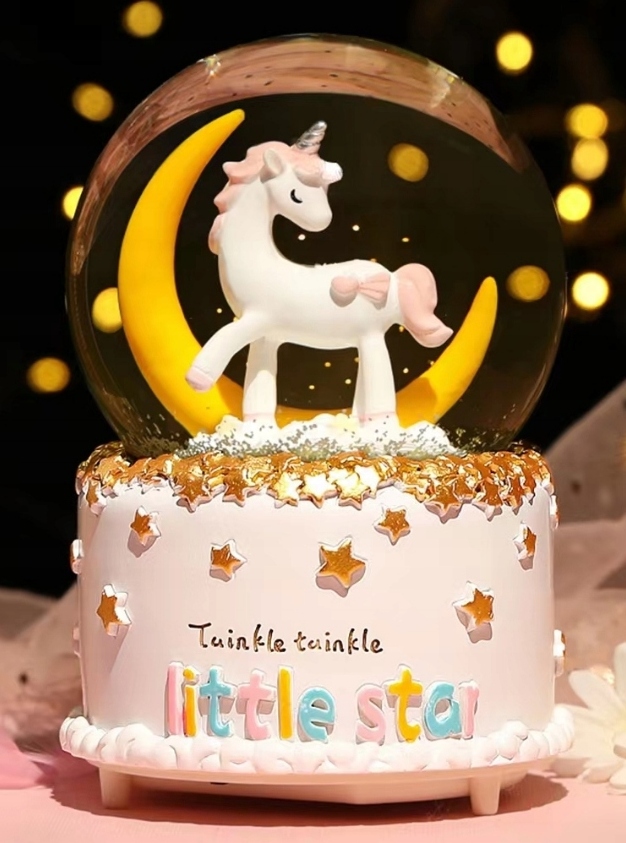 Kryształowa Kula Śnieżna Z Pozytywką jednorożec 15 Marka inna