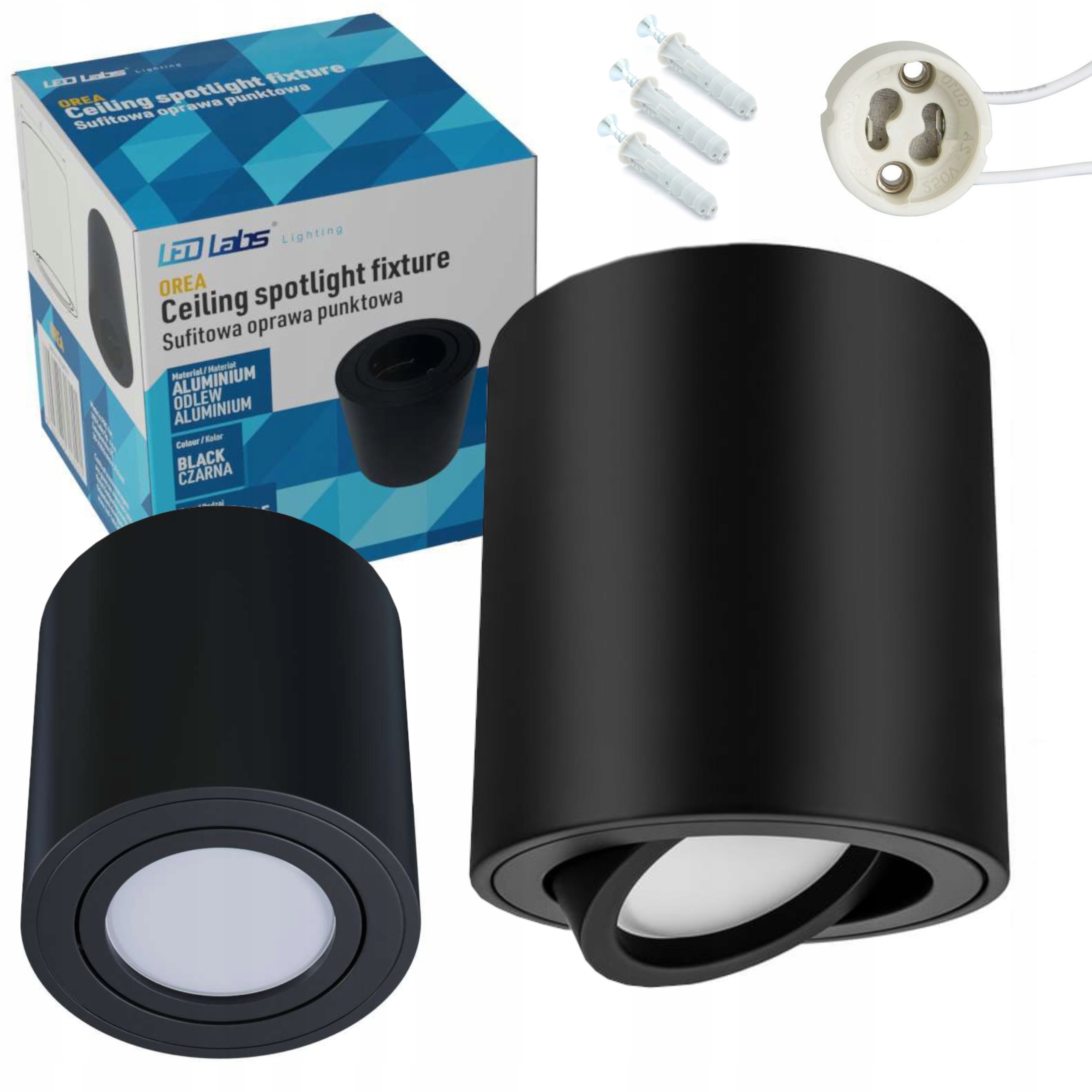 OPRAWA NATYNKOWA SUFITOWA LED GU10 TUBA RUCHOMA