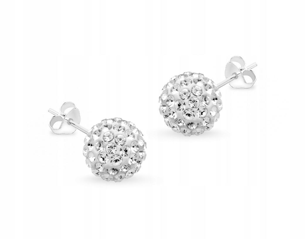 

Srebrne Kolczyki Kule Kulki Swarovski 925 10mm