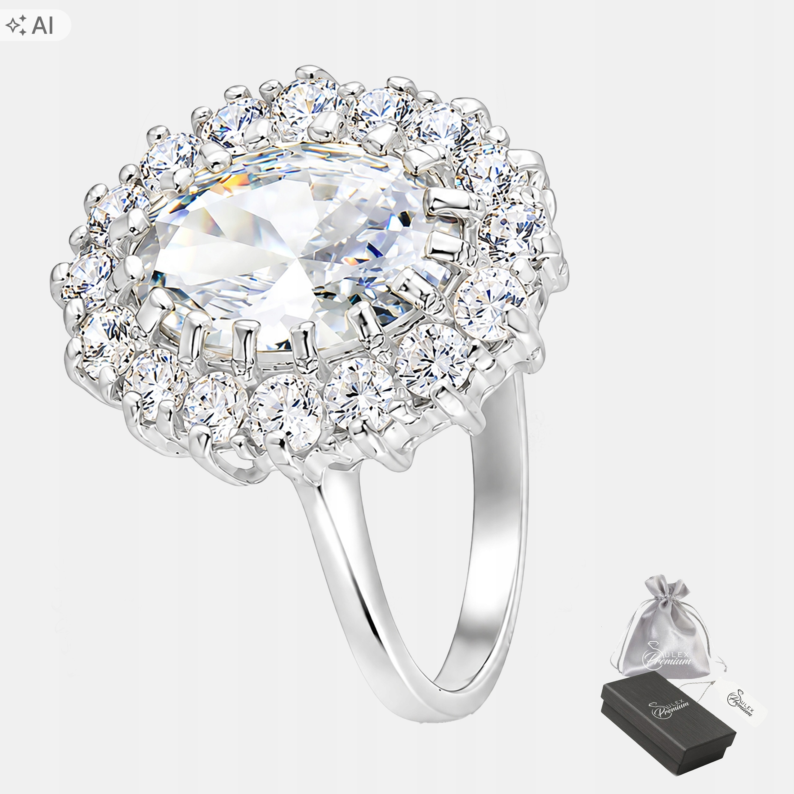 Prstýnek ryzost 925 Elegantní dámský s zirkony Diana vel. 15