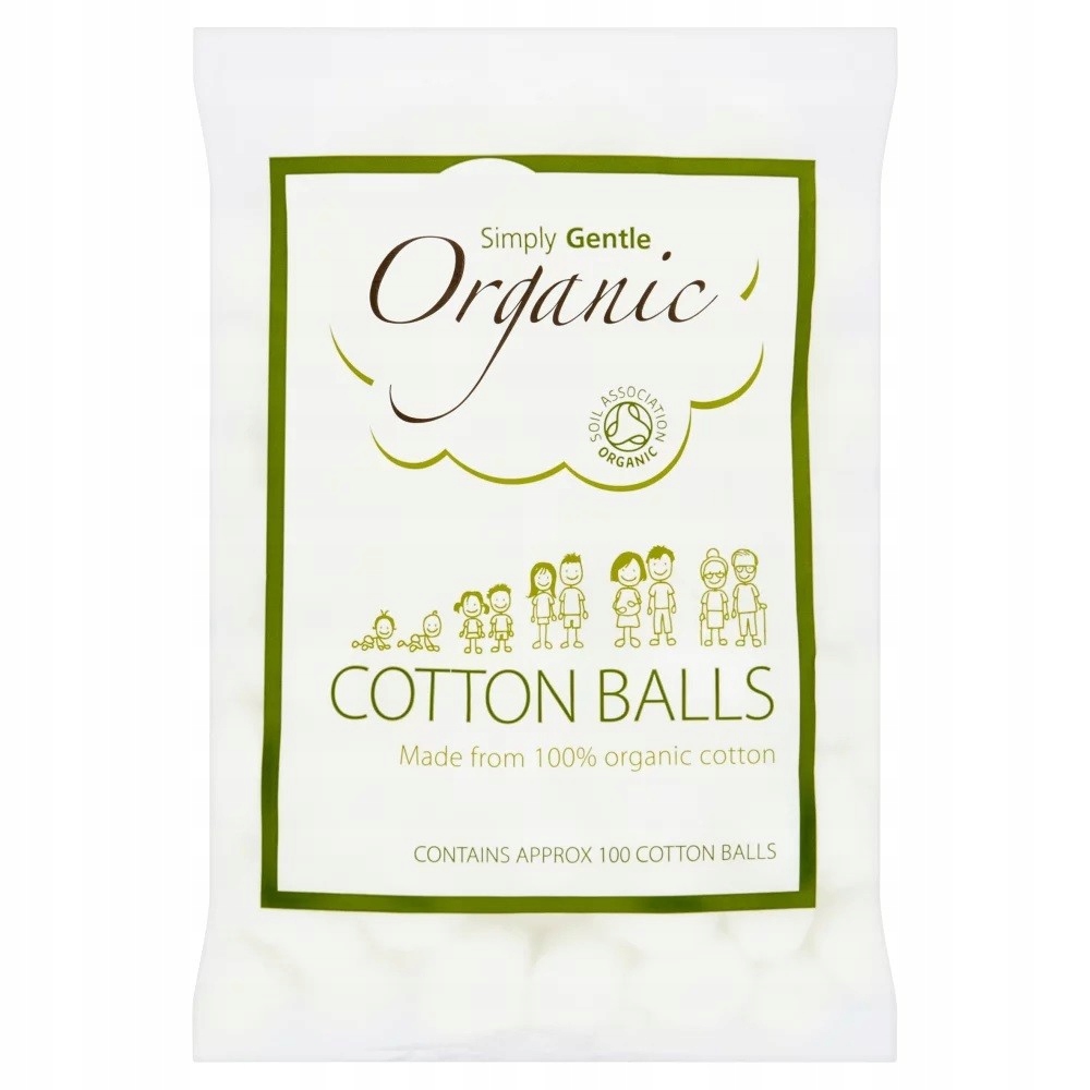 

Simply Gentle Organiczne Waciki w Kulkach 100 szt.