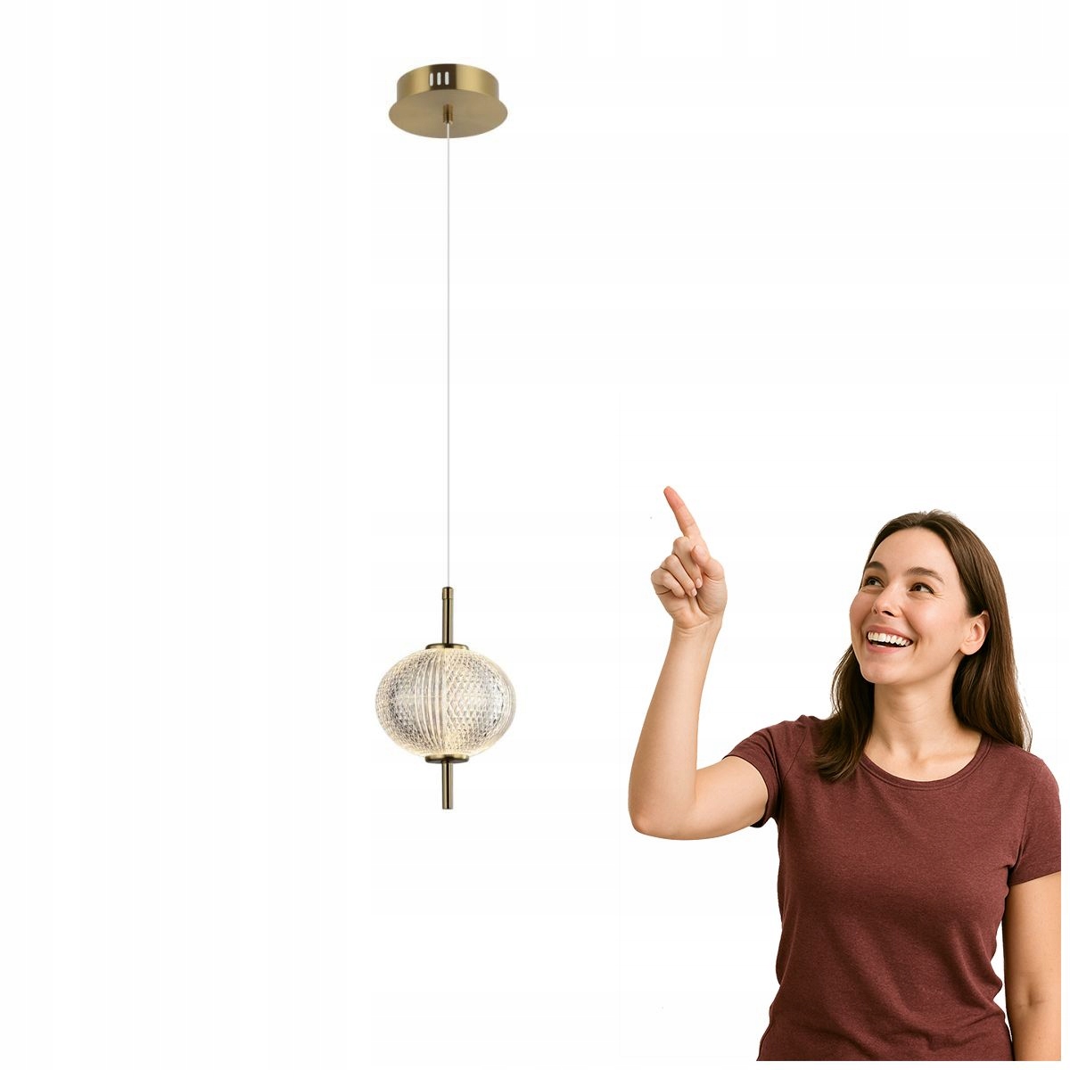 Závěsná Led lampa Moderní 5W Lazie Mosaz Italux