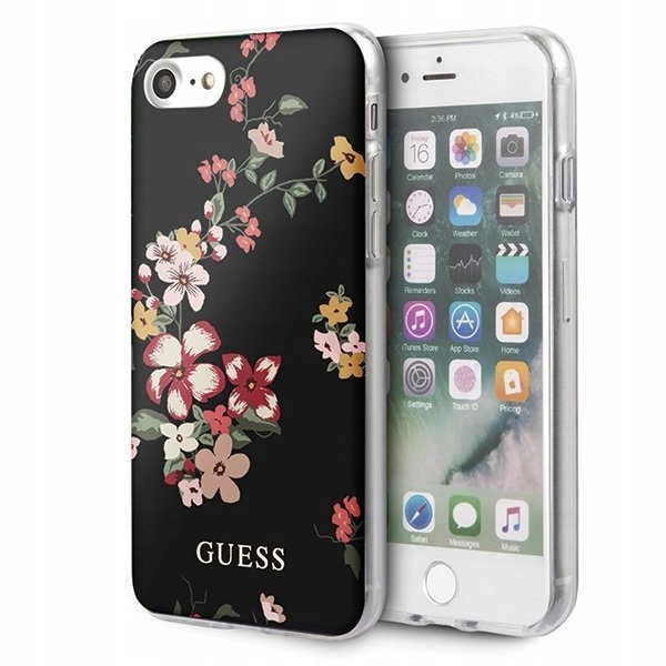 

Guess do iPhone 7/8/SE 2020 black N°4 Flower Shiny