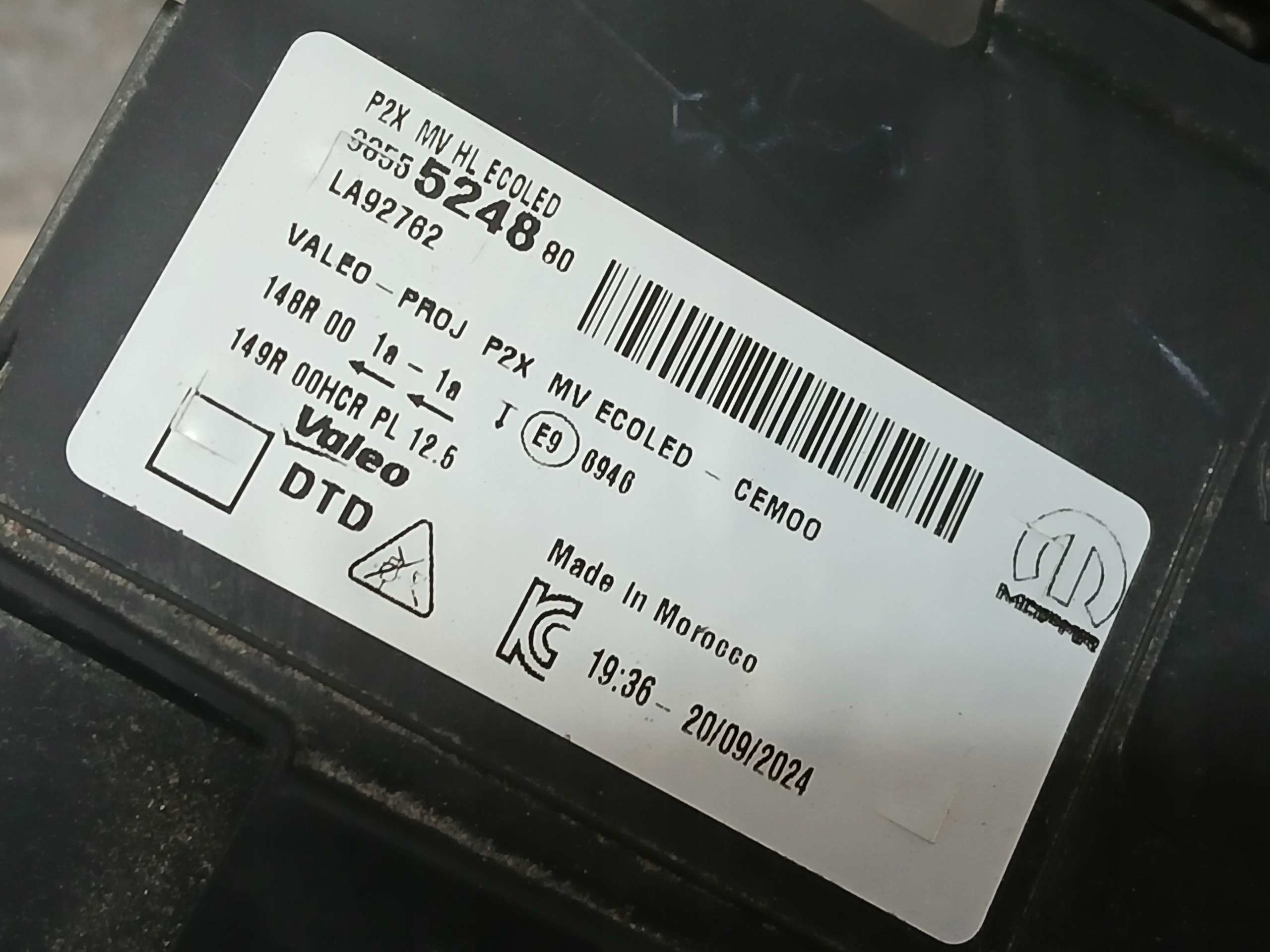 light front right PEUGEOT 208 II 2 19- FULL LED 9855524880