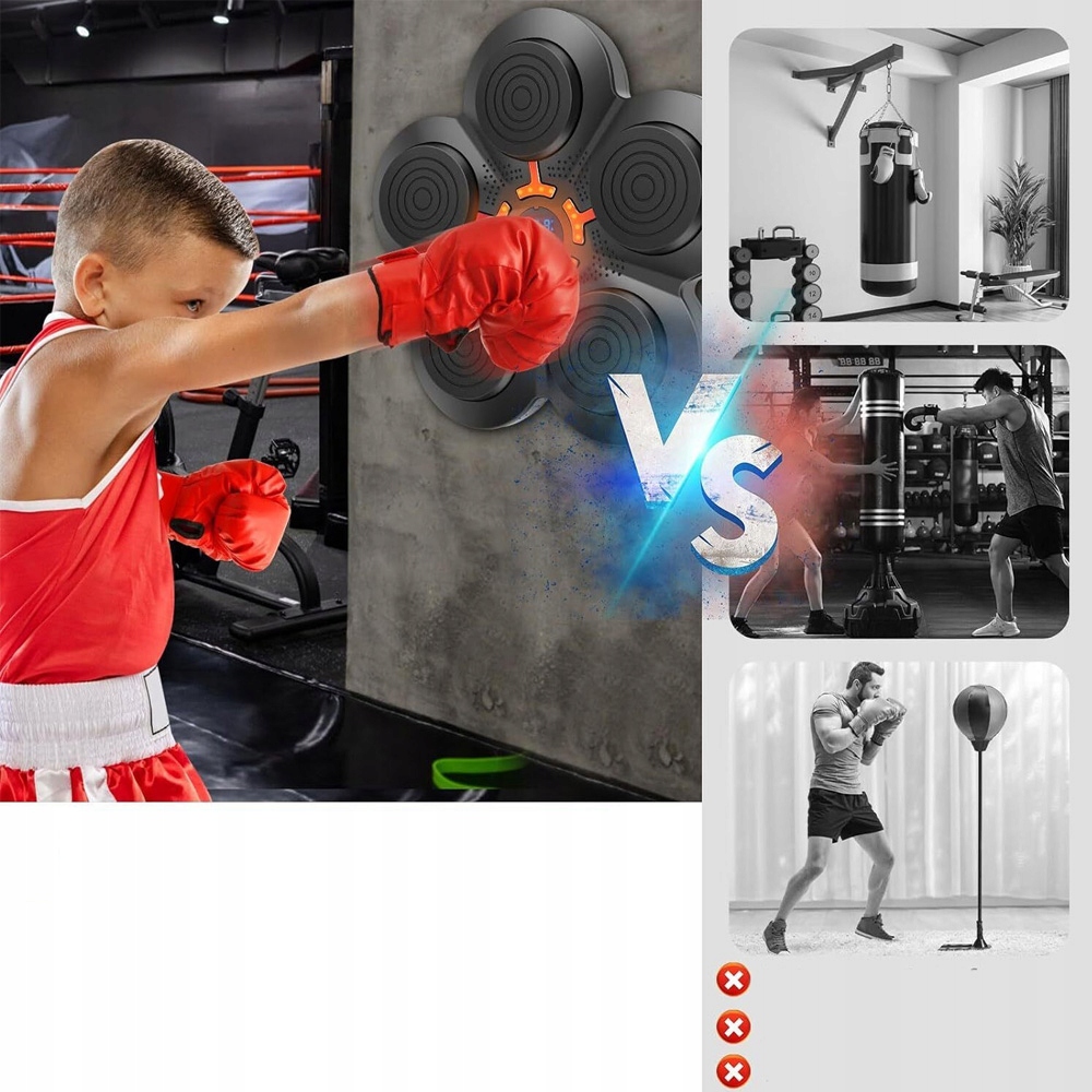 MUSIC BOXING MACHINE W TRENINGOWY ŚCIANA BOKSERSKA REGULOWANA PRĘDKOŚĆ EAN (GTIN) 4048025153895