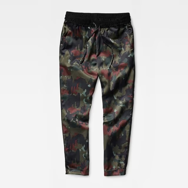 G-star Dámské Kalhoty Jogger Nízké Šněrovací Ležérní Pohodlné Styl Maskáčový