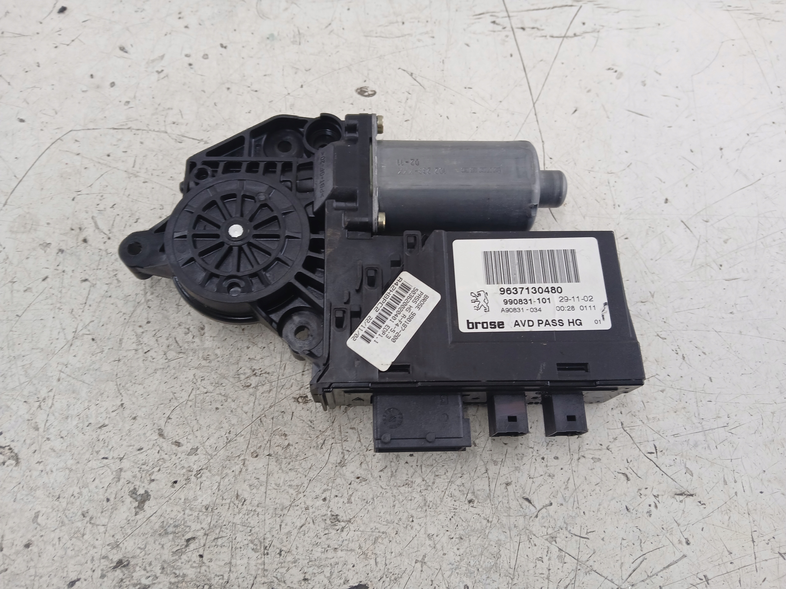 PEUGEOT 307 mini motor windows right front 9637130480