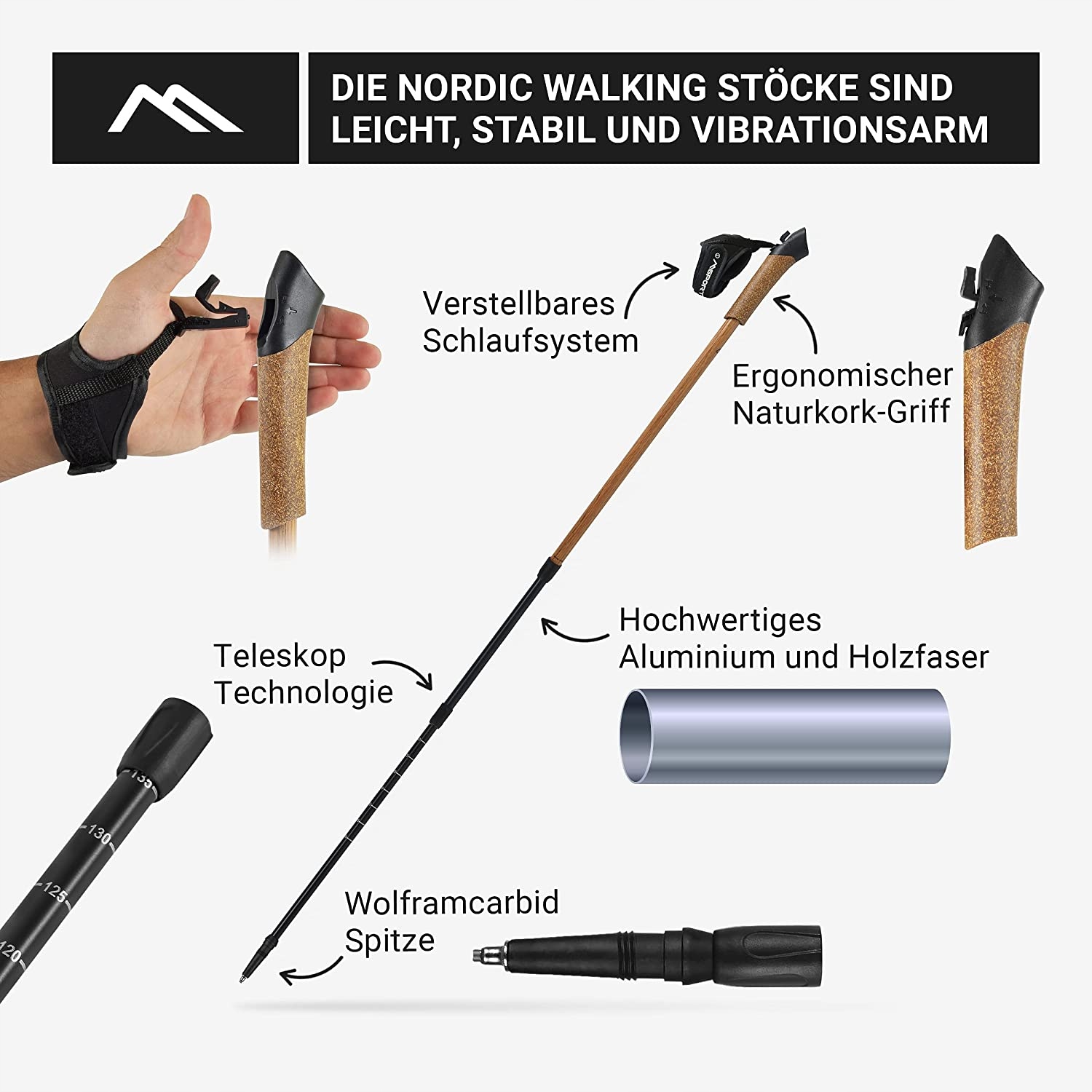 Kije do Nordic Walking Premium \u2013 wysokiej ja Model dsz677