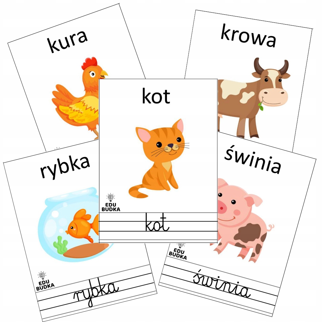

Karty Obrazkowe Zwierzęta Wiejskie DOMOWE|19 szt