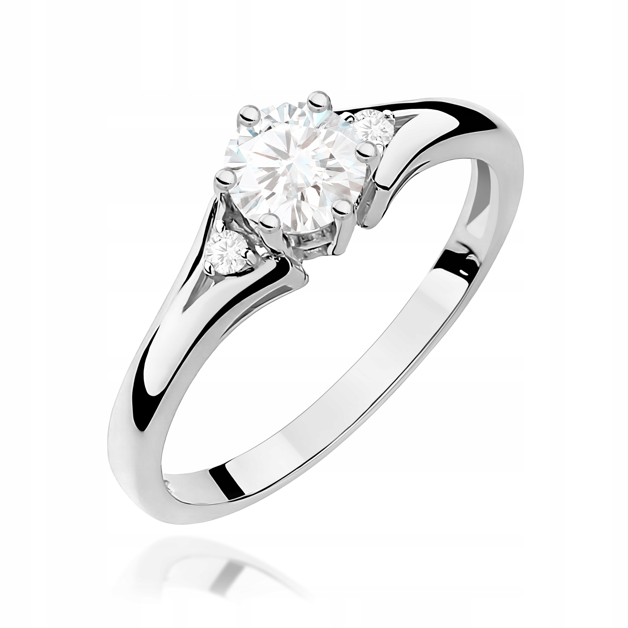 Prstýnek z bílého zlata 585 s diamantem lab 0,50 ct