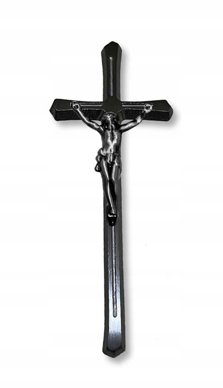 Maltézský kříž 45 cm s pruhem 15 cm černěný mosazný odlitek