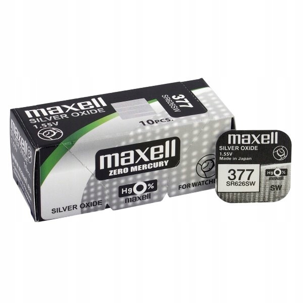 

Bateria Srebrowa Mini Maxell 377 SR626SW SR66
