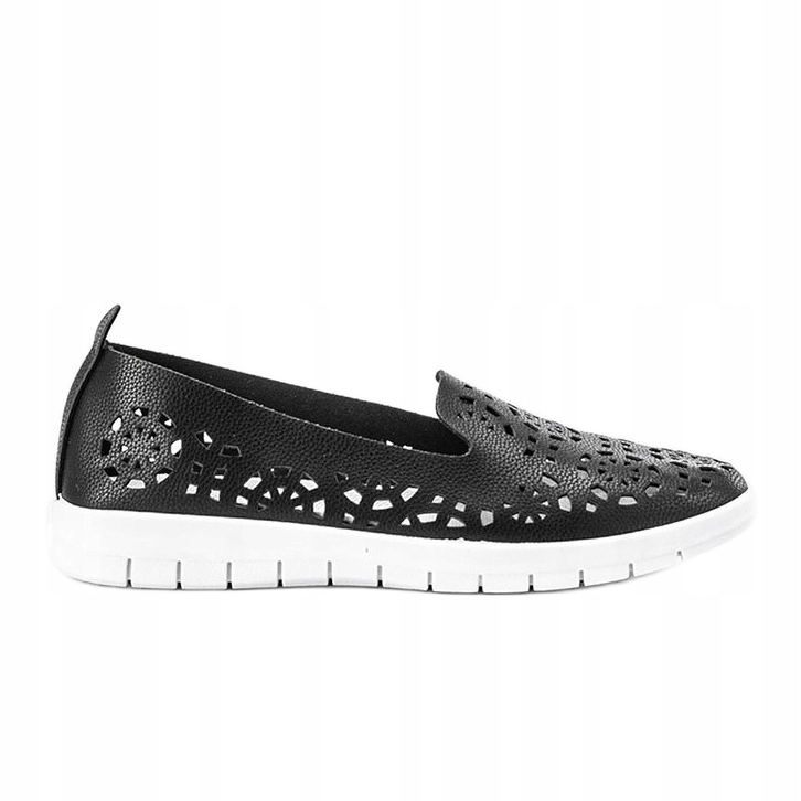 

Czarne Skóra ekologiczna Buty Trampki r.38