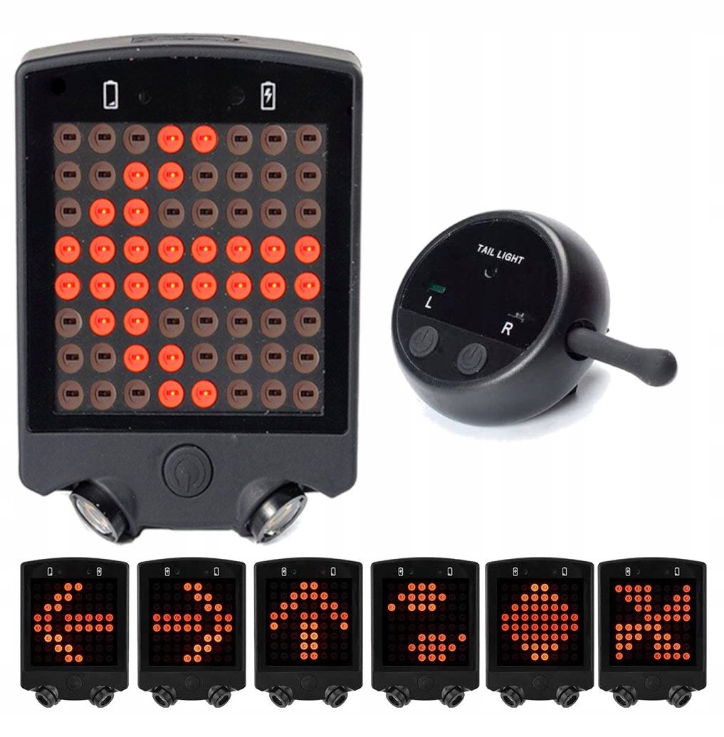 

Tylna Lampka Rowerowa 64LED Kierunkowskazy Lasery