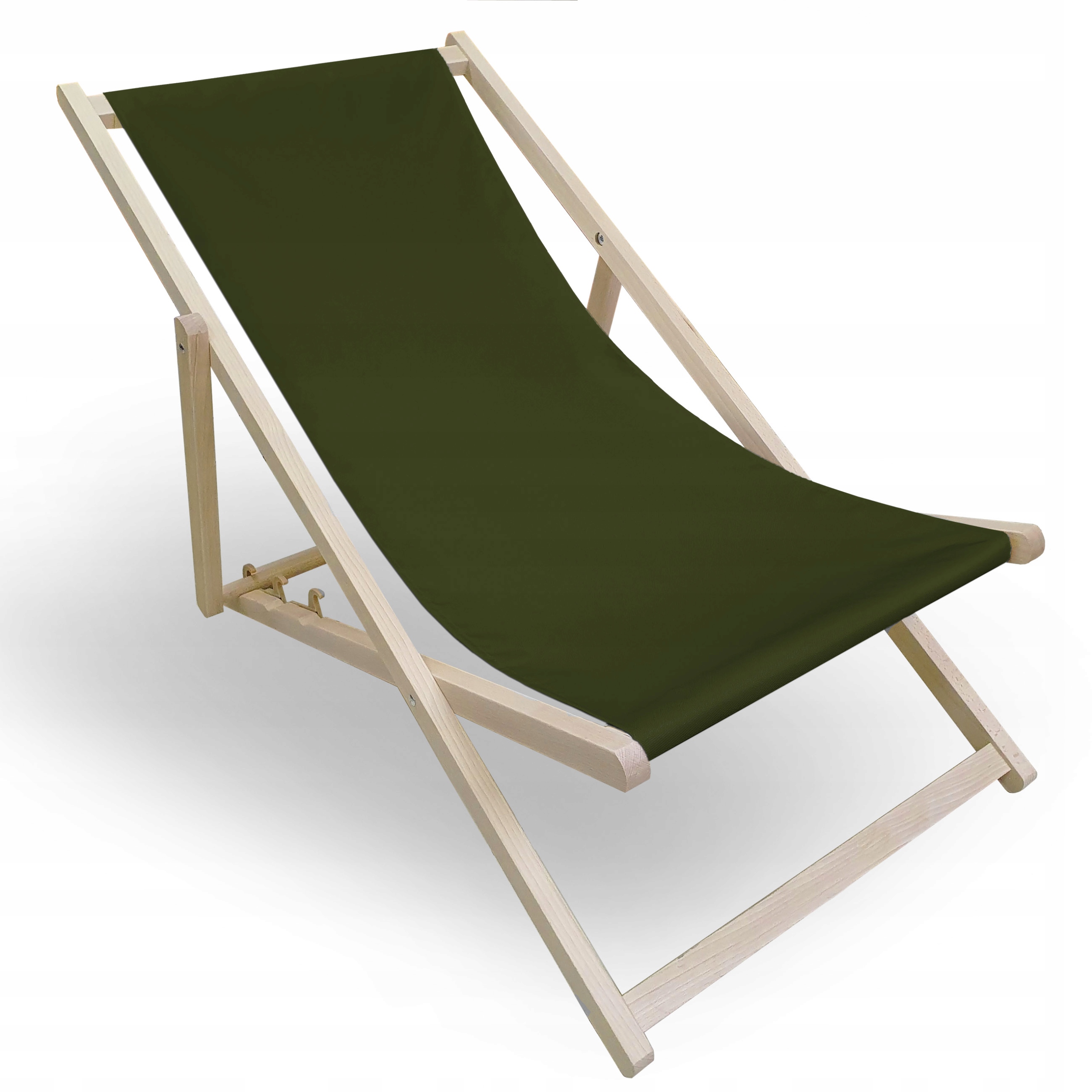 

Leżak plażowy Drewniany ogrodowy Składany khaki