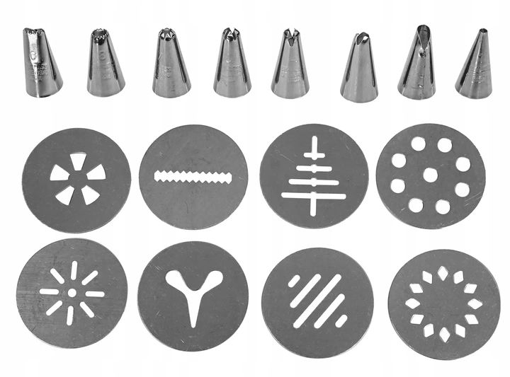 MASZYNKA DO CIASTEK SZPRYCA DEKORATOR CIAST TORTU Kolor dominujący srebrny