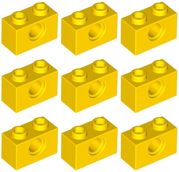 

Lego Technic 3700 Belka 1x2 żółta Nowa (10g) 9 szt