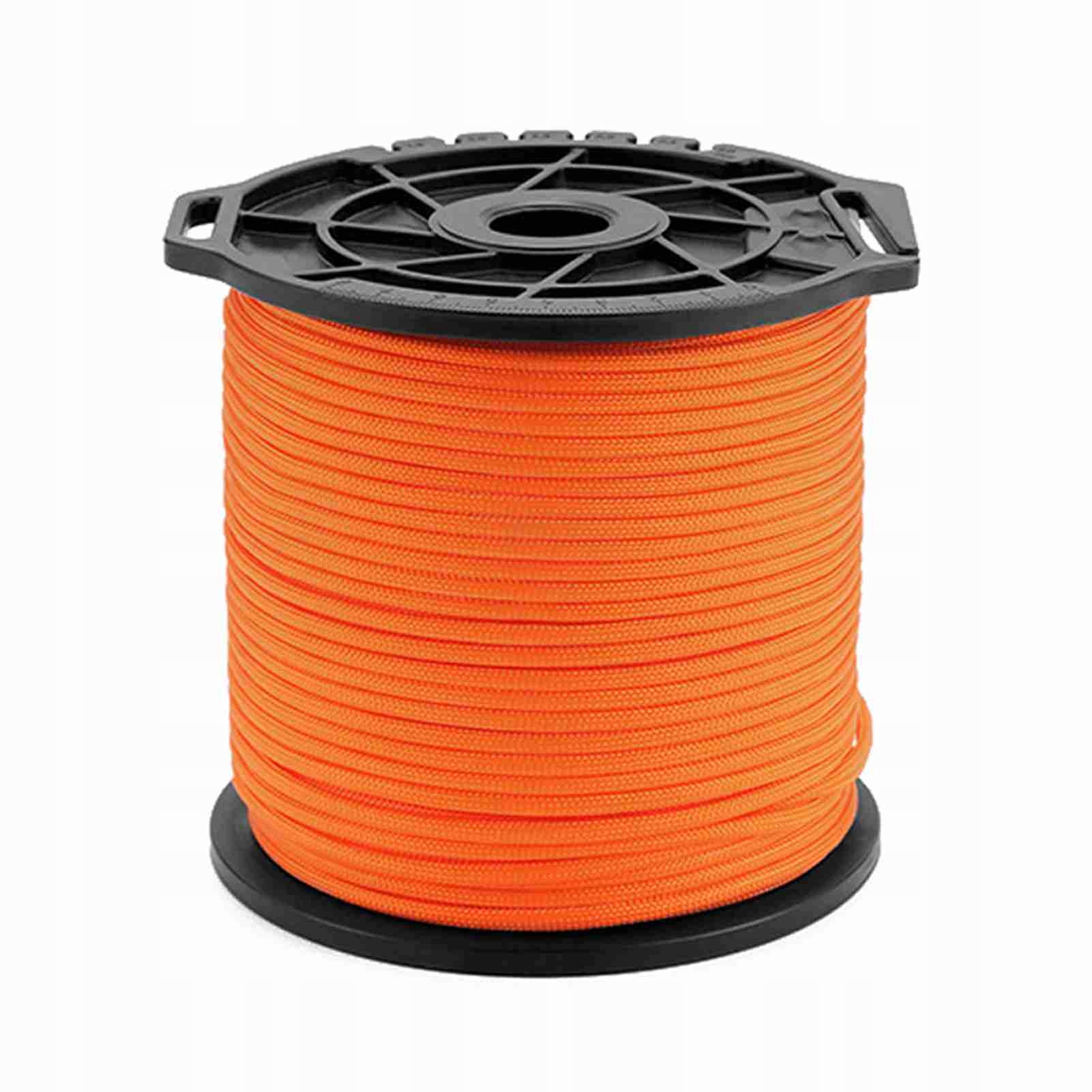 Mocna Linka Paracord Sznurek 100M/4MM Survival Outdoor Nylon Orange