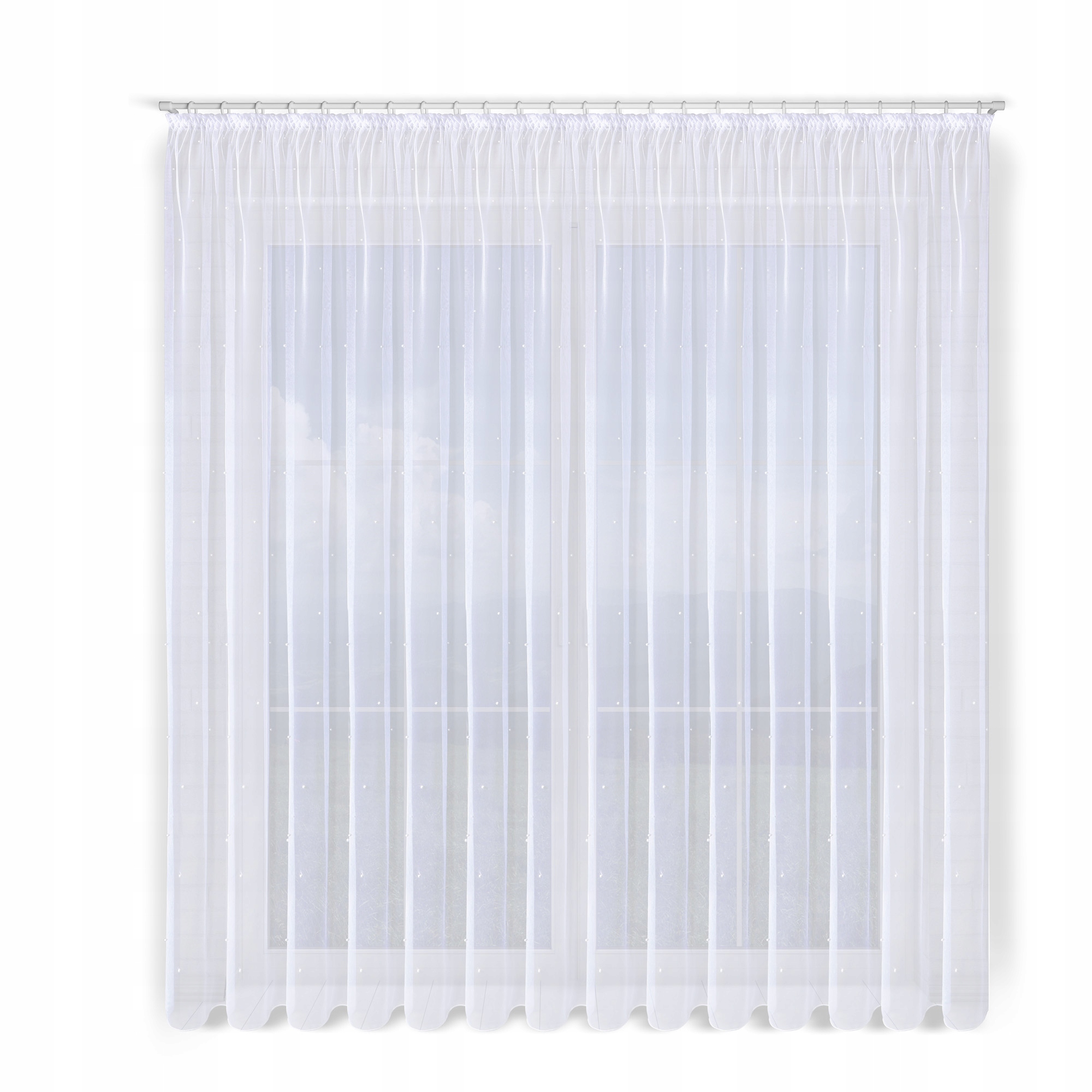 Záclona 270X115, Markýza S Perličkami, Lemování