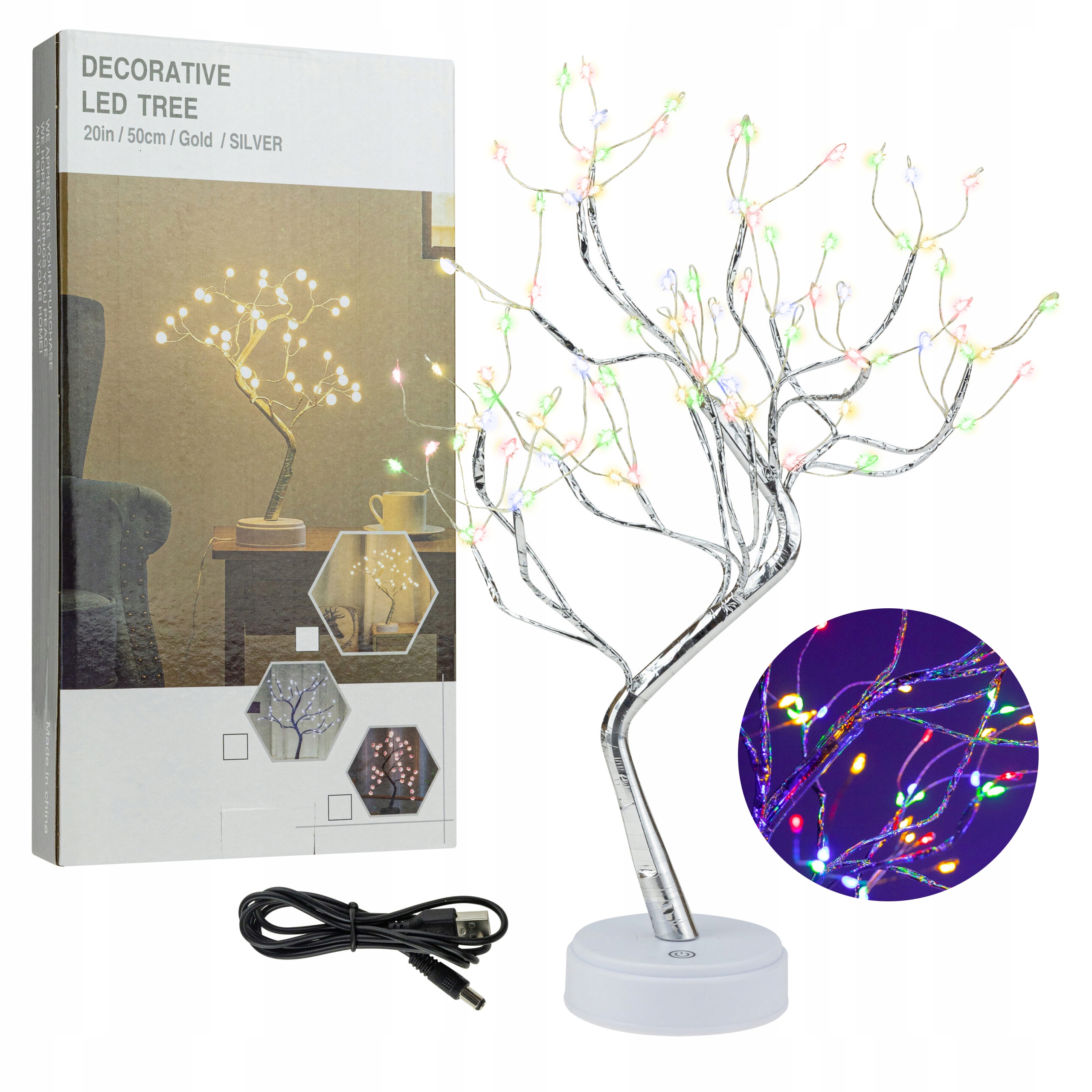 

Drzewko Świecące Led dekoracje świąteczne 50cm Pro