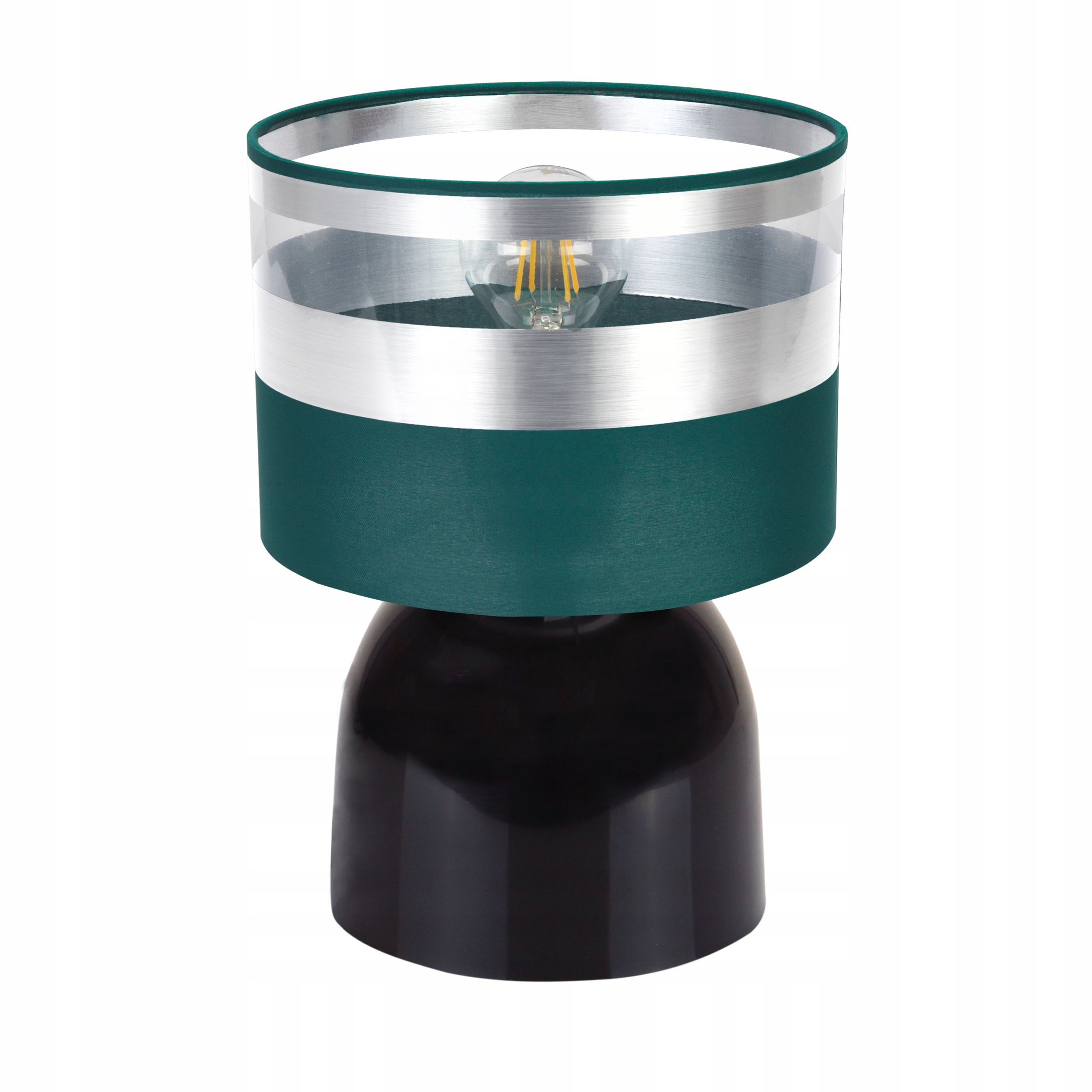 LAMPA STOŁOWA NOCNA ABAŻUR CHROM WYBÓR LED