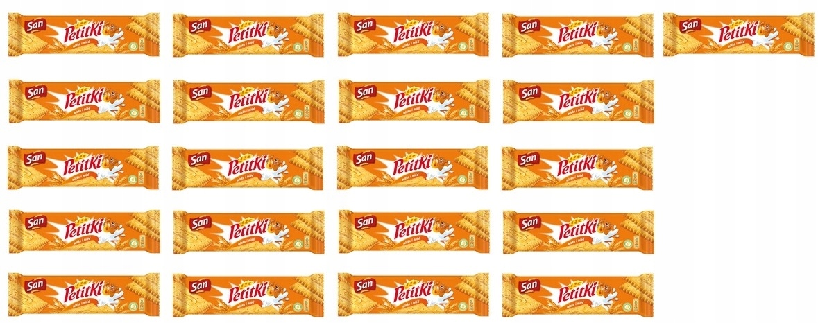 21x 144g San Petitki Herbatniki mleko & miód Karton