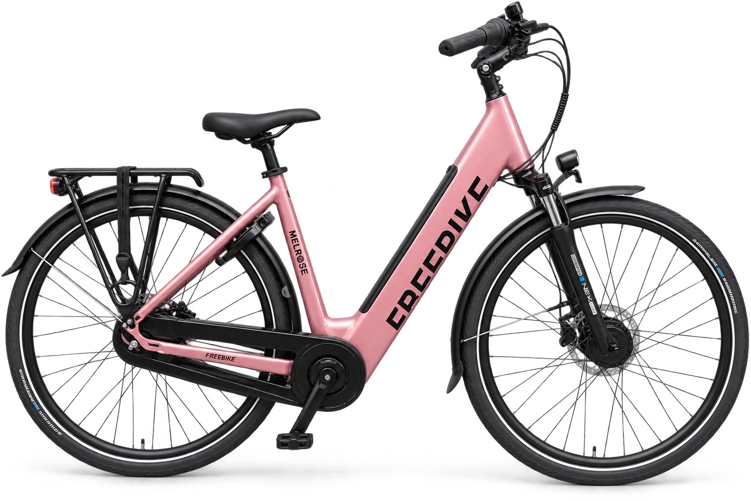 Rower elektryczny miejski Freebike Melrose 1.2 M pink 28" Bafang 630Wh