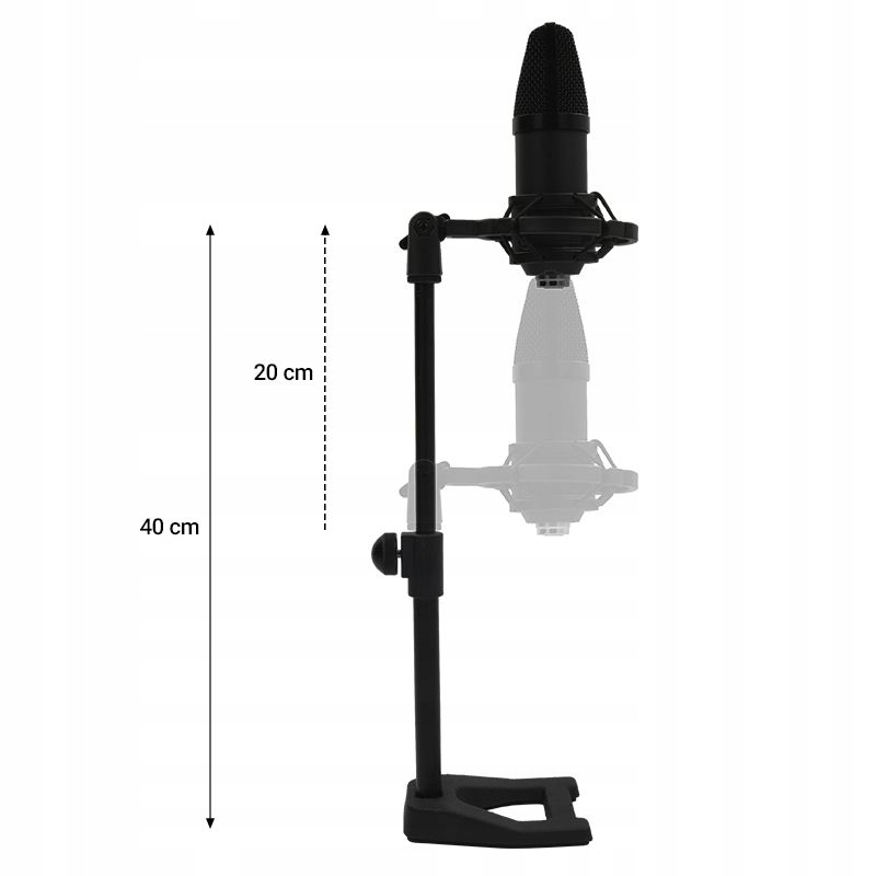 DNA PODCAST 700 mikrofon do komputera pojemnościowy USB popfiltr statyw Rodzaj pojemnościowy