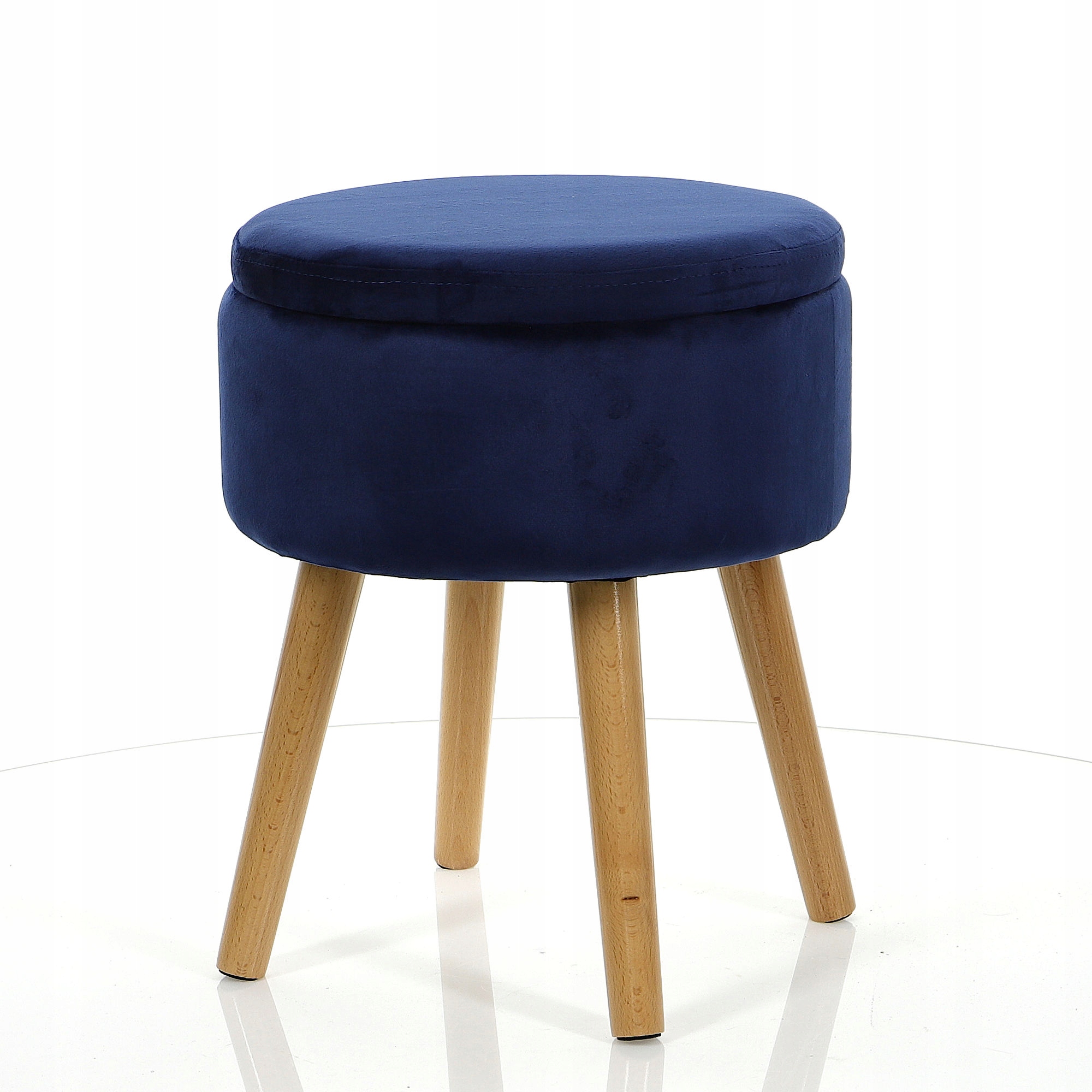 

Pufa Welurowa Drewno Granatowa Otwierana 45cm