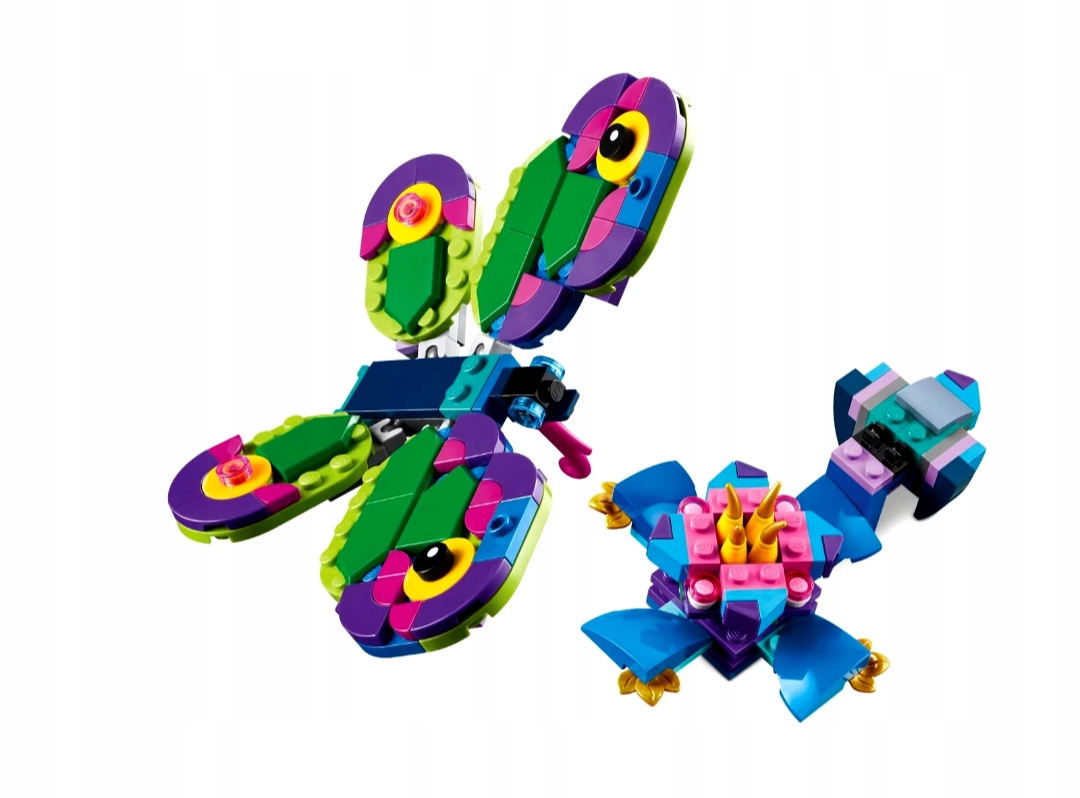 LEGO CREATOR 3W1 Egzotyczny paw 31157 Zestaw Motyl Ważka 7+ Liczba elementów 355 szt.