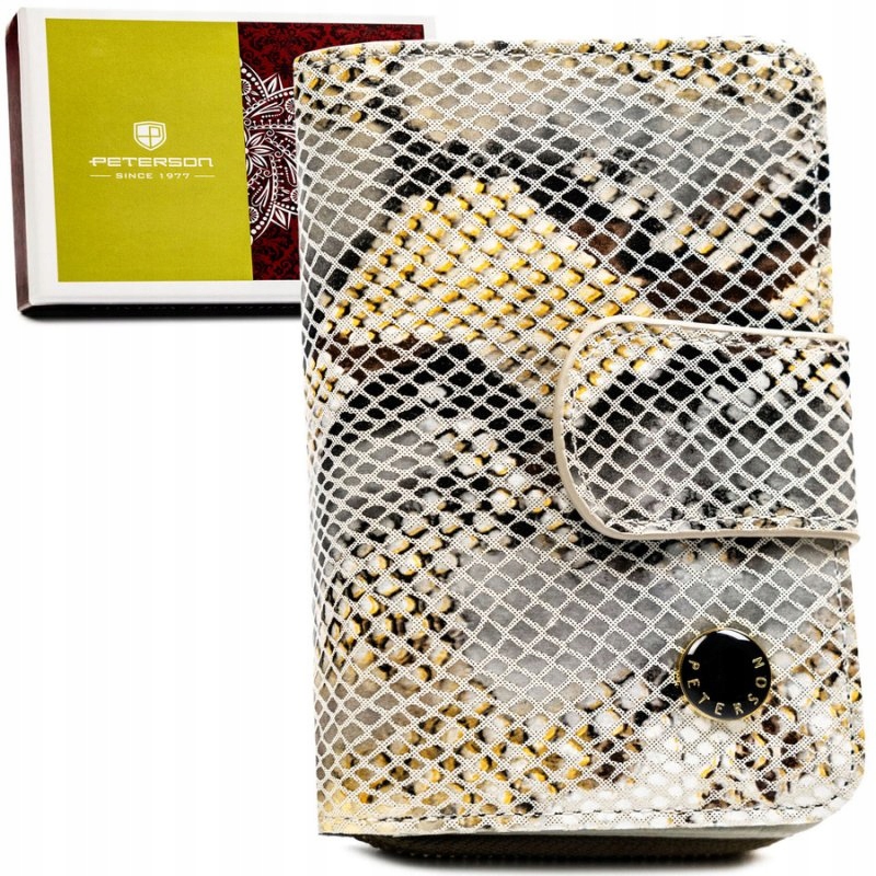 Elegantní střední dámská kožená peněženka s ochranou Rfid karet, vertikální Peterson