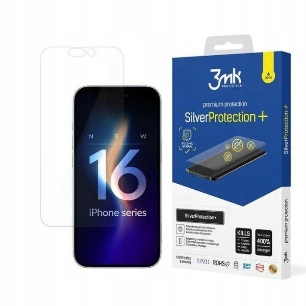 Folia antymikrobowa 3MK SilverProtection+ do iPhone 16 Plus 6.7"
