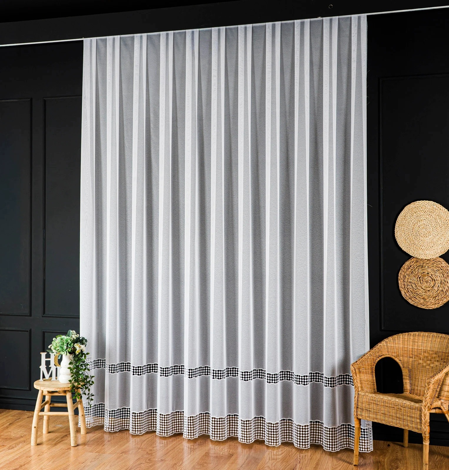 Mg APL011M Enzo markizeta Bílá guipure dole 350x260 cm Šitá S Páskou Skr