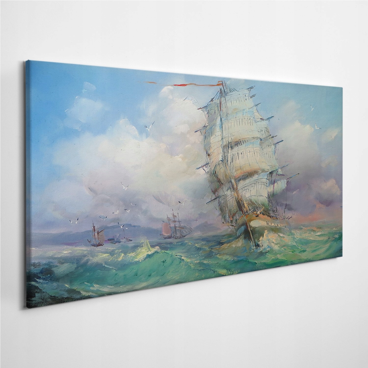 

Zdjęcie na foto-obrazie Ocean Statek Sztorm 120x60
