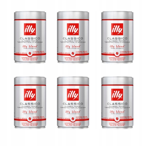 Illy Classico Espresso kawa ziarnista 250 g x 6