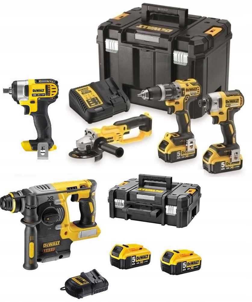 

Dewalt Zestaw Narzędzi Combo 5 elem 18V 4x5.0Ah