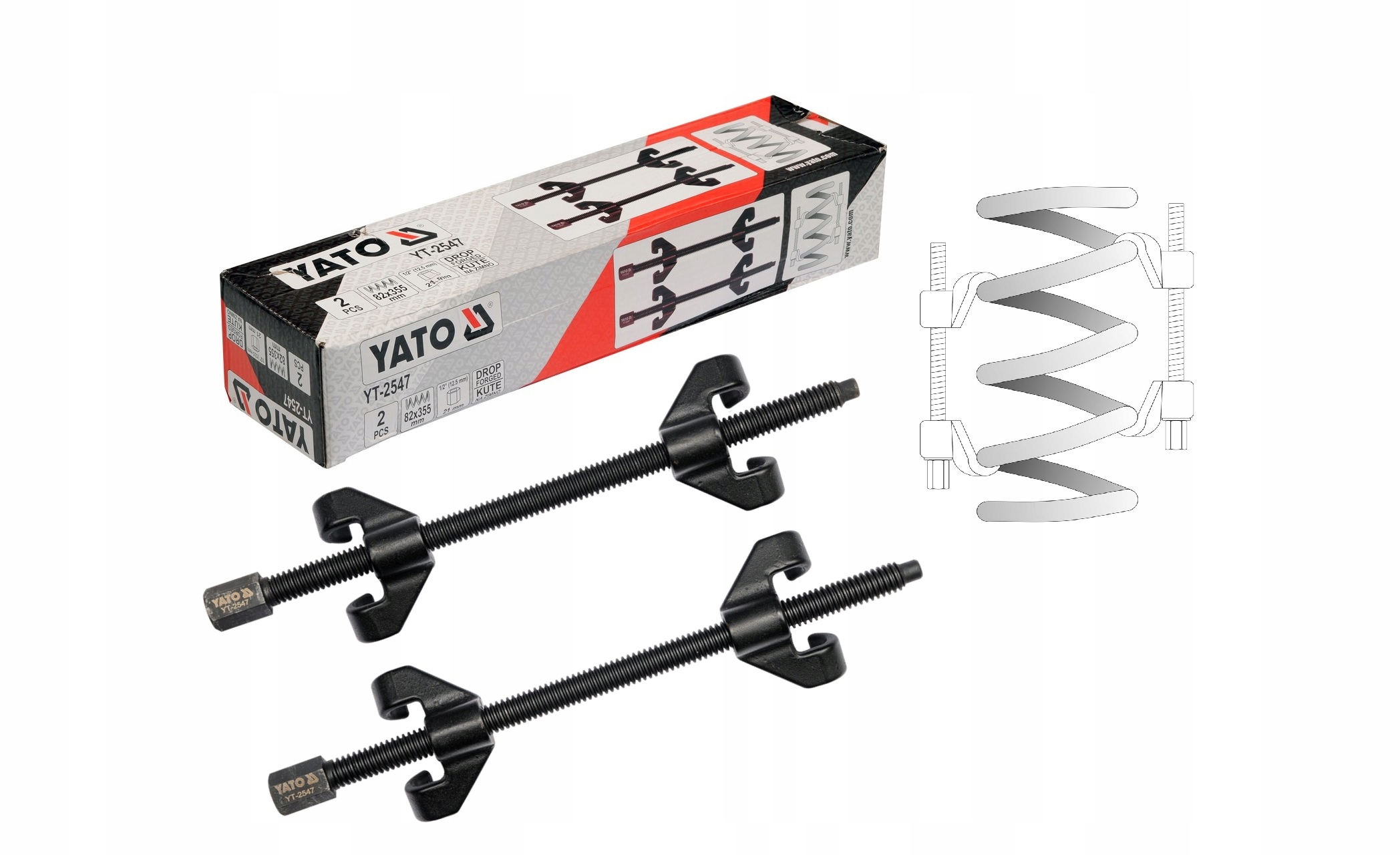 СЪЕМНИК ДЛЯ ПРУЖИН MCPERSON 2 ШТ. YT-2547