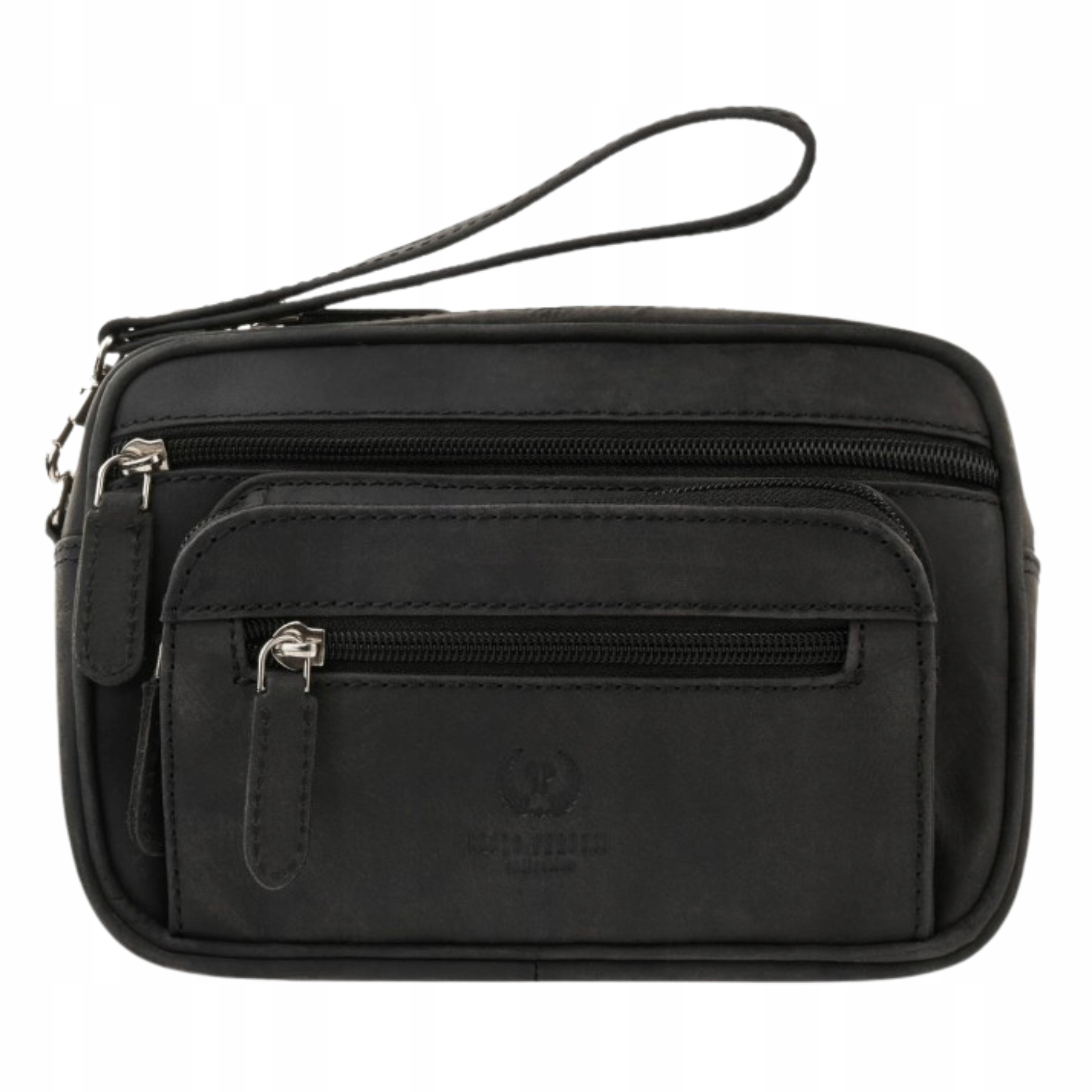 Pánská kožená taška Hunter Pásek na ruku Paolo Peruzzi Černá