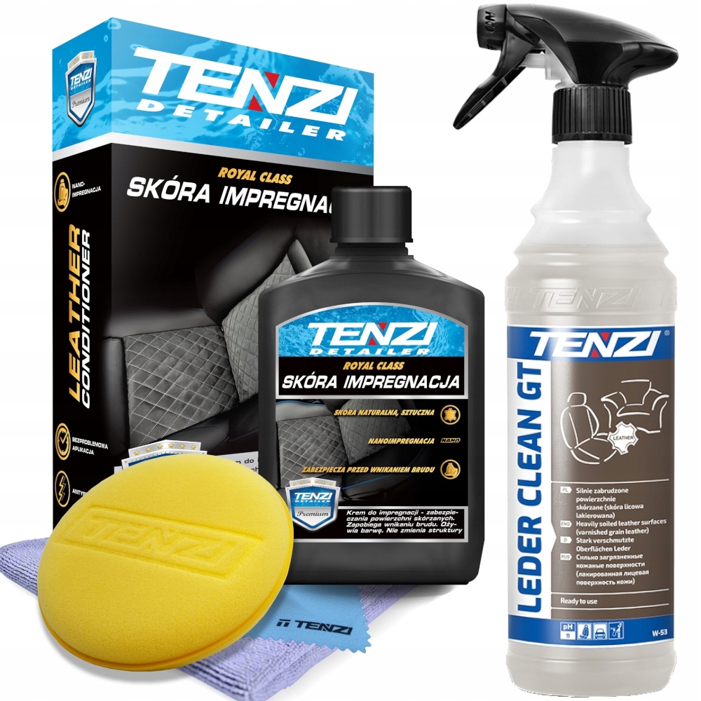 Tenzi Leder Zestaw Renowacja Do Mycia Czyszczenia Skóry Tapicerki Skórzanej