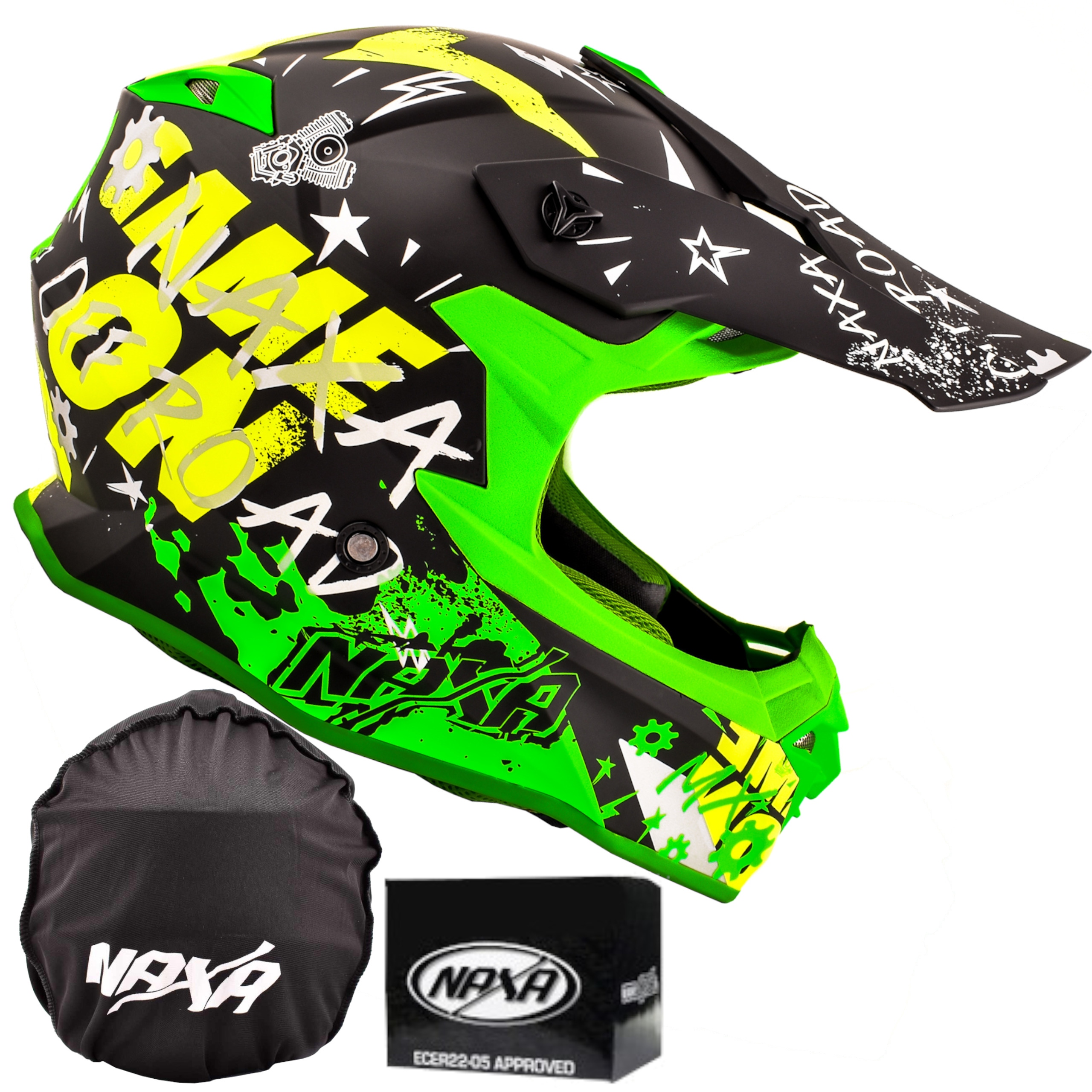 NAXA C9/N Kask Cross Enduro Quad ZIELONY MAT r.M