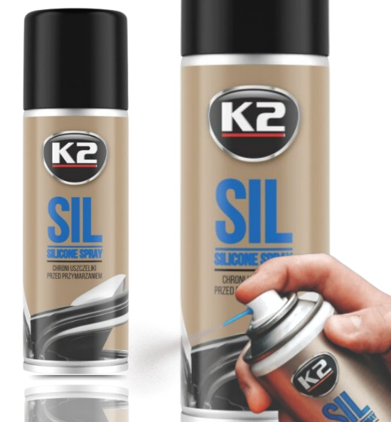 K2 SIL silikon DO USZCZELEK w sprayu 150ml