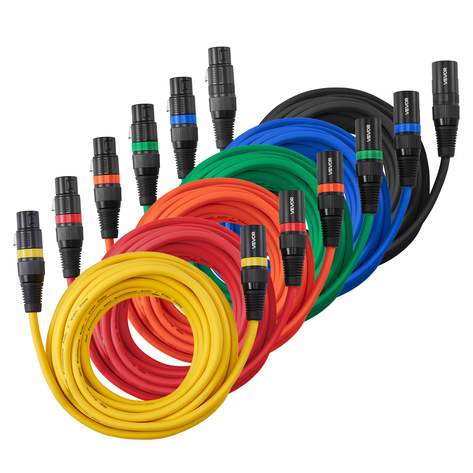 Vevor Kábel Xlr 6 1 M 6 Ks Silné Symetrické Mikrofónové Káble DMX