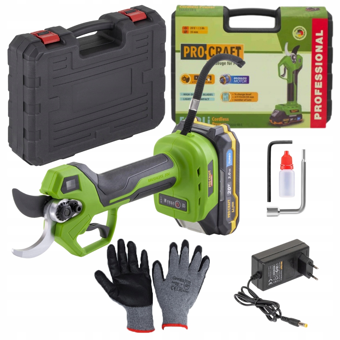 Procraft ES32LI Sekator Nożyce Akumulatorowe 20V 35MM LCD